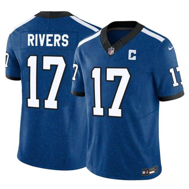 Men's Blue Indianapolis Colts #17 Philip Rivers 2025 F.U.S.E. Throwback Vapor Limited Stitched Football Jersey